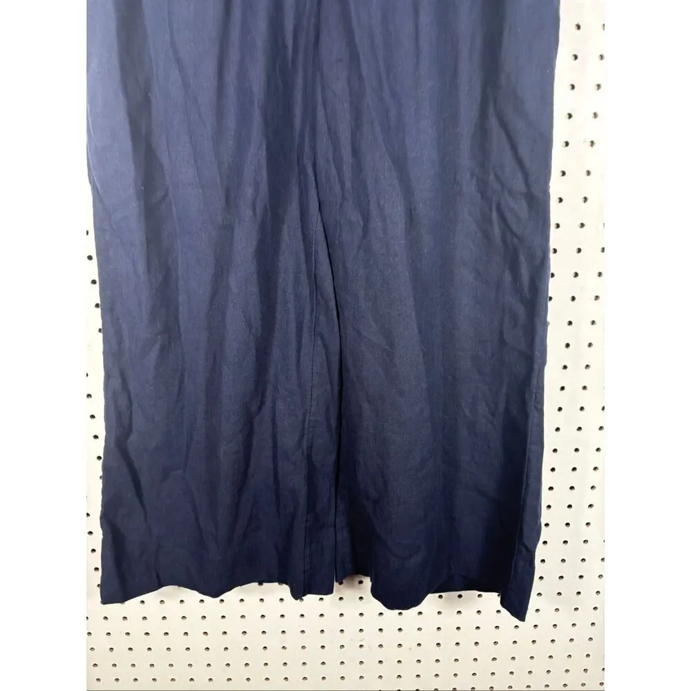 Banana Republic wide leg crop linen blend pants size M - Picture 3 of 9